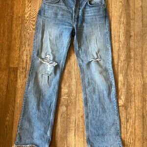 GRLFRND Courtney Low Rise Loose Boot Jeans in Rosarito Size 27 Retro Casual